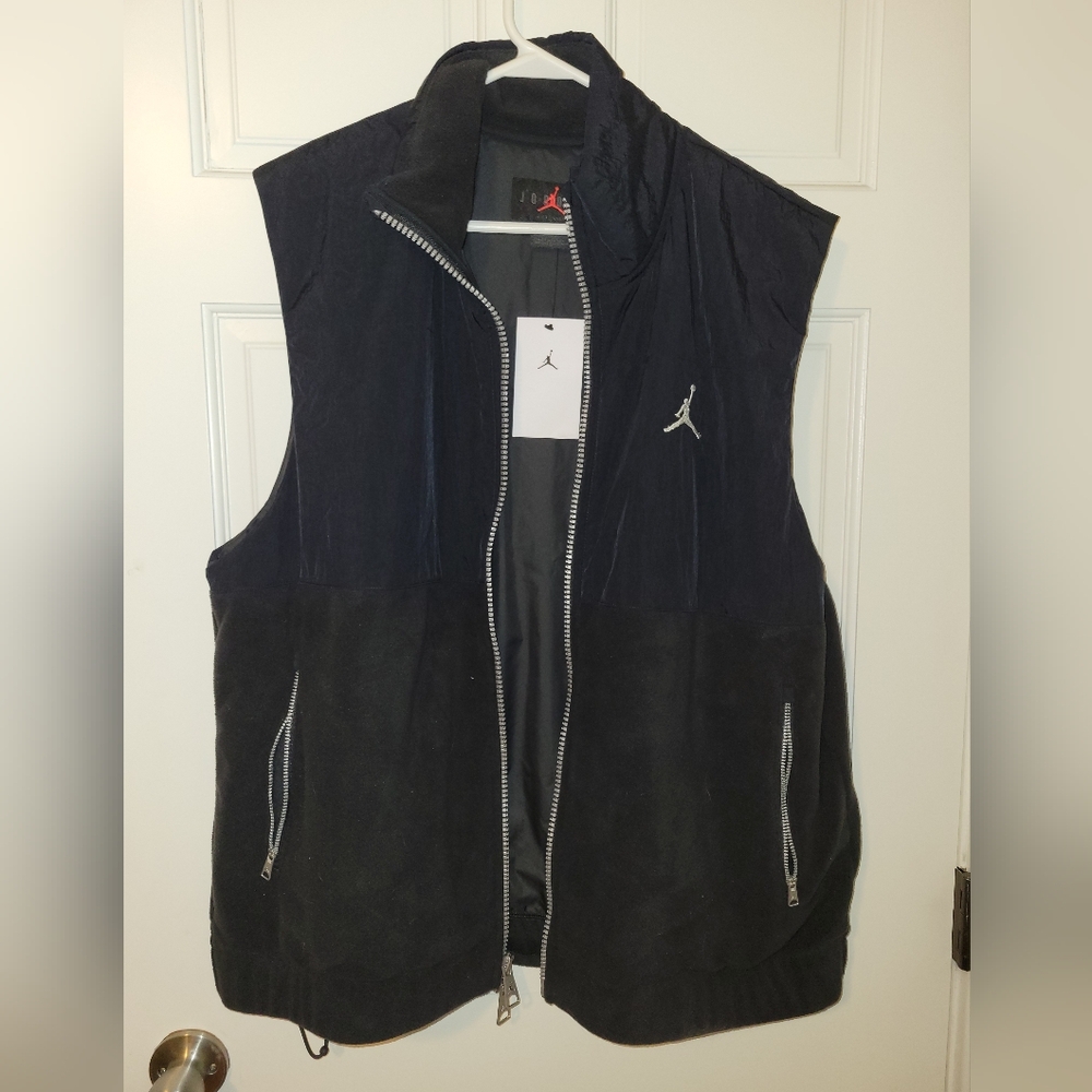 NWT Men's Jordan Black Athletic Vest with Light Trim